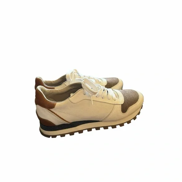 Brunello Cucinelli Low Top Sneakers Lace Up Monilli Shoes Authentic Size 39 - Picture 5 of 12